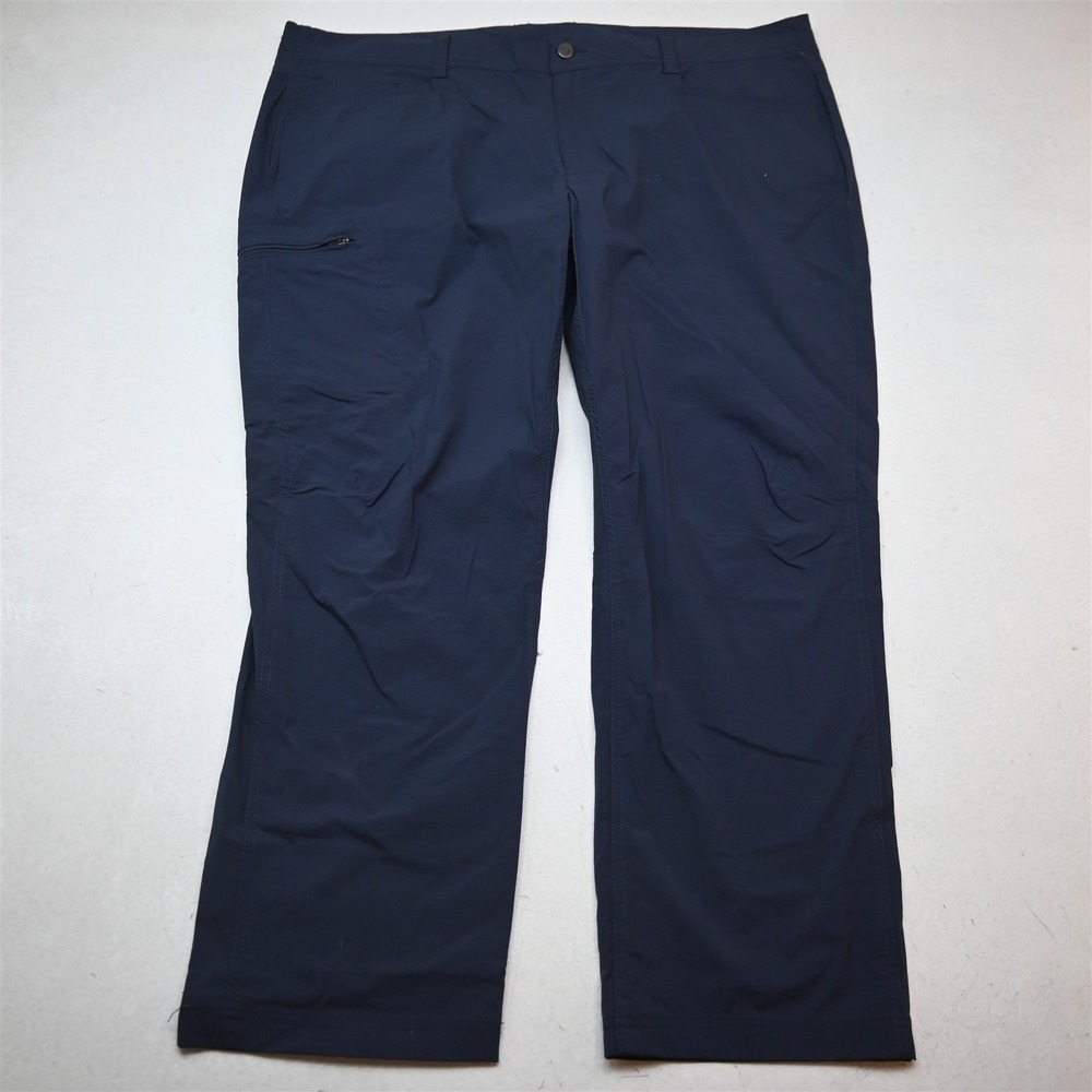 LL Bean 42x29 Blue Performance Zip Pocket Performance Outdoor Cargo Mens Pants